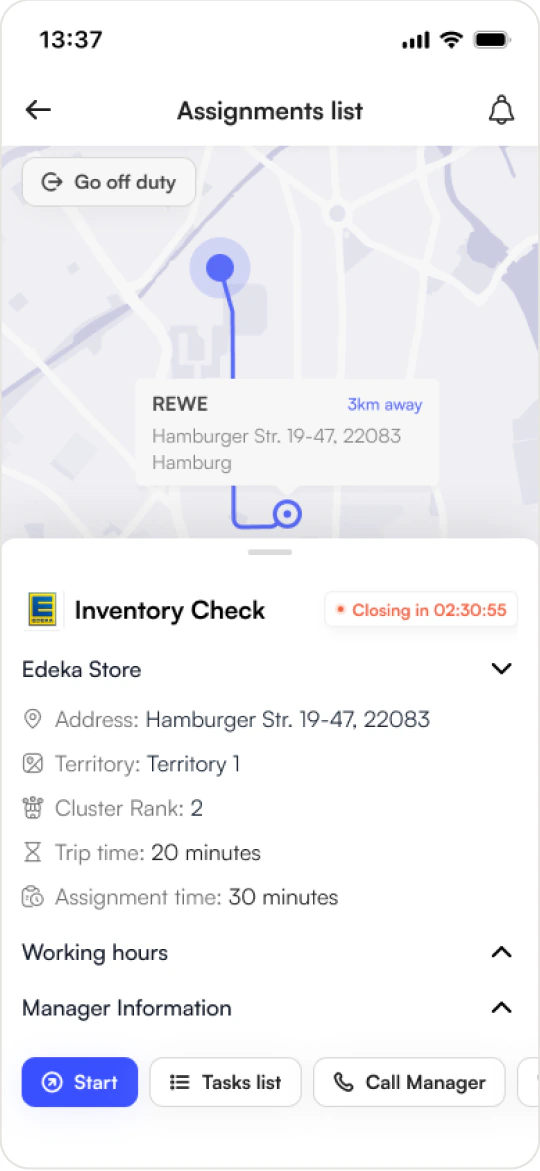 PoS sheet with a countdown to closing